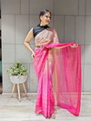DAC Tassles Designer Chiffon Party Wear Readymade Sarees Wholesale Market In Surat
